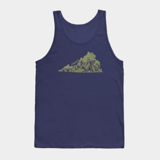 Bike Virginia State Outline Mountain Biking VA Biker Art Tank Top